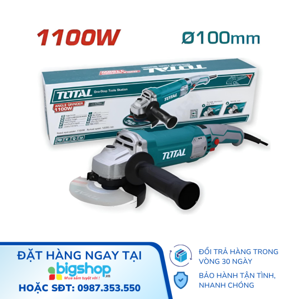 Máy mài góc TOTAL TG11010056 (CS 1100W, đĩa 100mm)