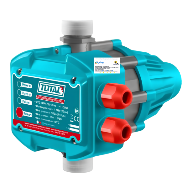 Máy rờ le bơm nước tự động bằng áp suất TOTAL TWPS101 (Công suất 1100W, 10Bar)