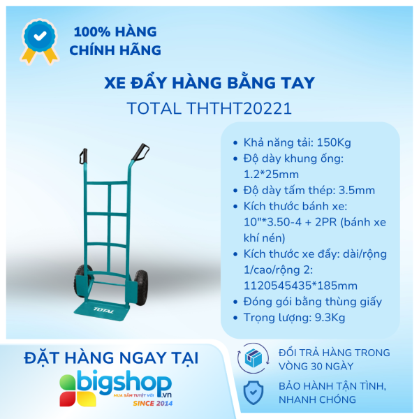 Xe đẩy hàng bằng tay TOTAL THTHT20221