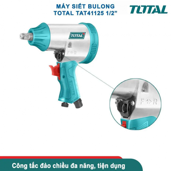 Dụng cụ vặn buloong dùng khí nén TOTAL TAT41125