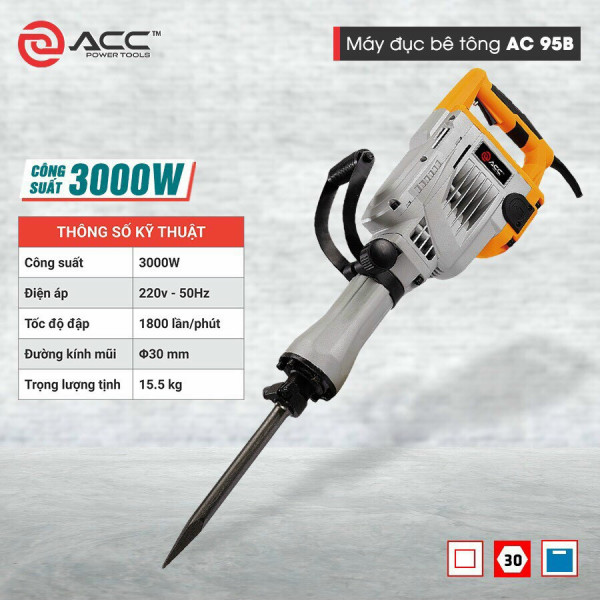 Máy đục phá bê tông ACC AC95B, 30 ly
