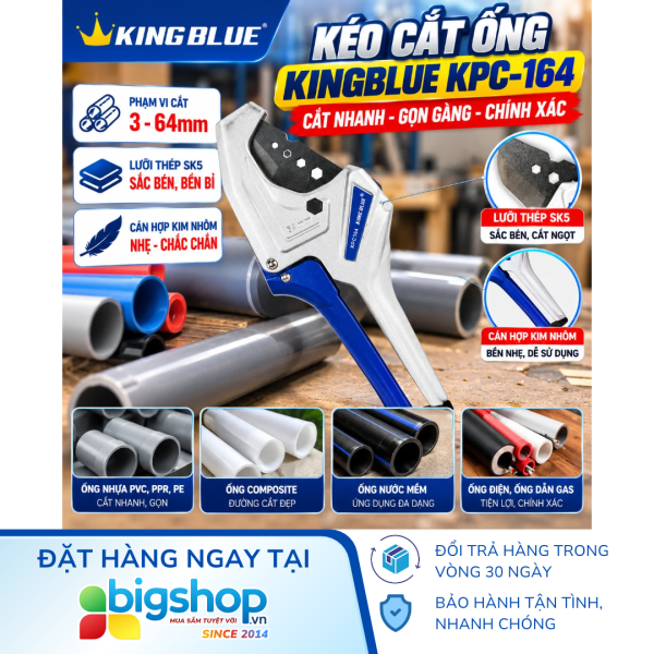 Kéo cắt ống KINGBLUE KPC-164 (Phạm vi cắt tối đa 64mm)