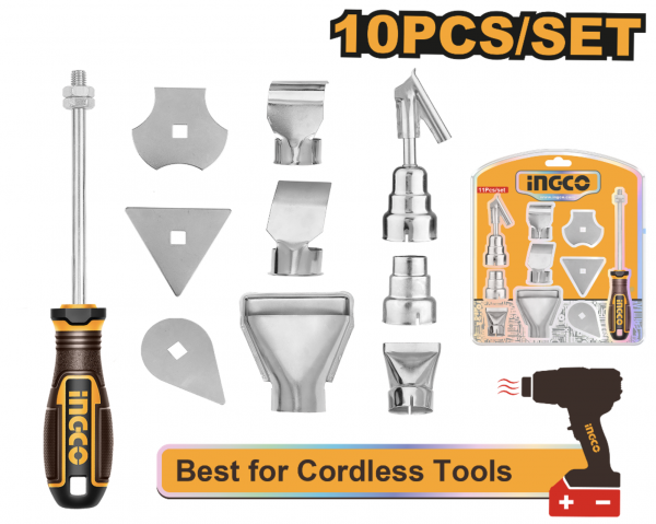 Bộ 10 món phụ kiện thổi nhiệt INGCO HGA0131