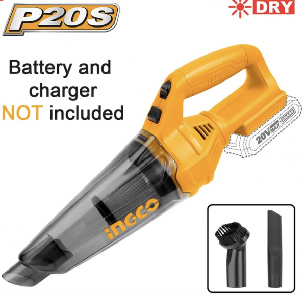 Máy hút bụi dùng pin 20V-0.5L INGCO CVLI201261 (không  kèm pin và sạc)
