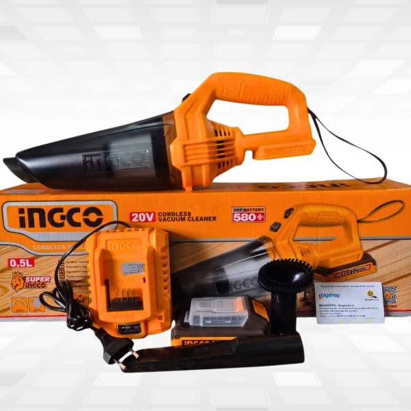 Máy hút bụi dùng pin 20V INGCO CVLI20126 (1 pin 2.0Ah và 1 sạc)