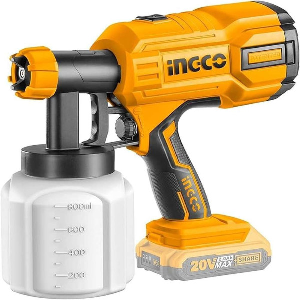 Máy phun sơn dùng pin 20V INGCO CSGLI2003 (không kèm pin  và sạc)