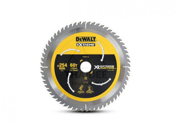 Lưỡi Cưa Gỗ Hợp Kim 254 x 30 mm x 60 T DeWalt DT90275 ( Kèm 3 Vòng Đệm )