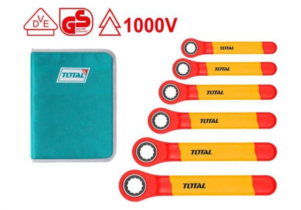 Bộ 6 cờ lê xoay chiều cách điện TOTAL THKISPA0603