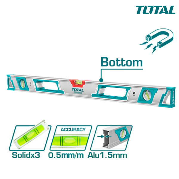 Thước thủy kèm theo nam châm hút 100cm TOTAL TMT210086M 