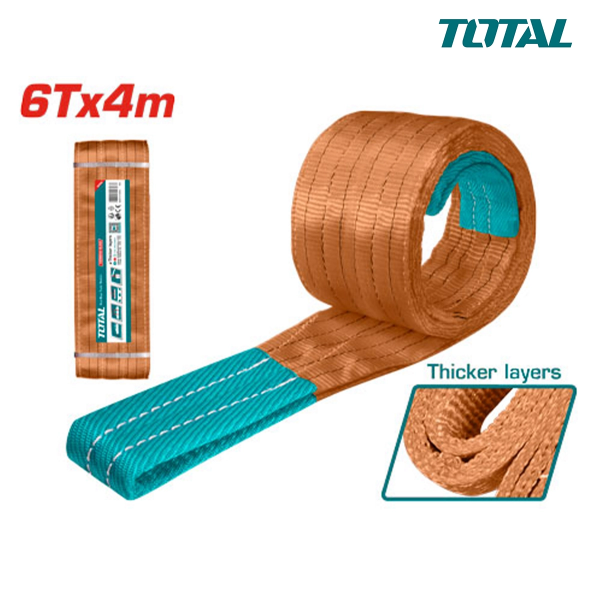 Dây cáp vải cẩu hàng nâu 6Tx4m TOTAL THTWS0604