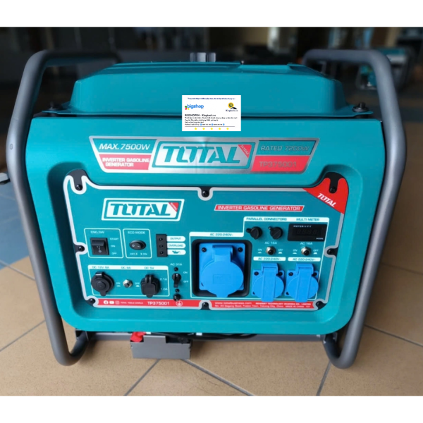 Máy phát điện dùng xăng biến tần 7.5KW TOTAL TP375001