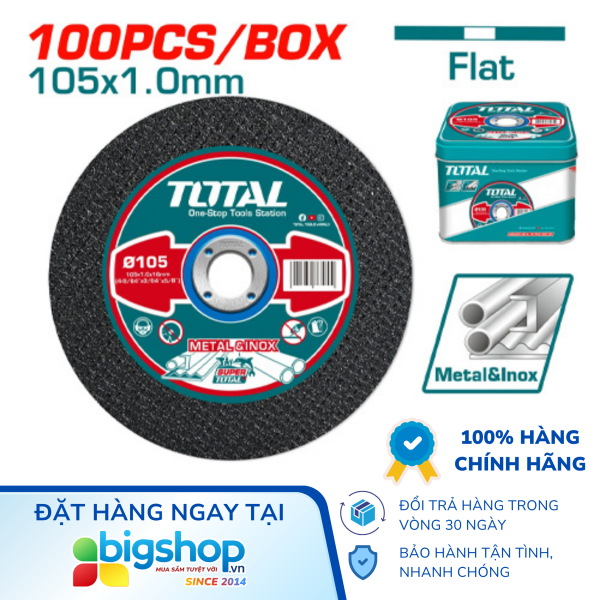 Bộ 100 đĩa cắt kim loại 105mm TOTAL TAC210105100