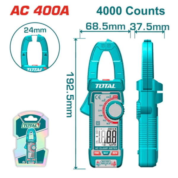 Kềm đo AC kỹ thuật số TOTAL TMT762001