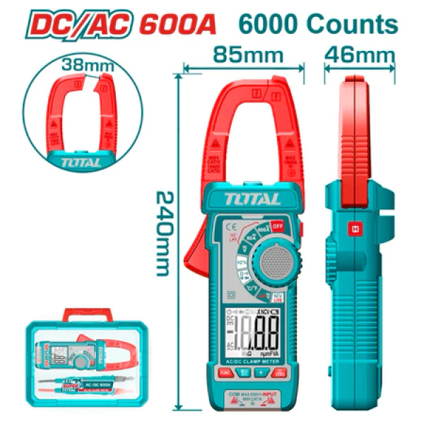 Kềm đo DC/AC kỹ thuật số TOTAL TMT766002