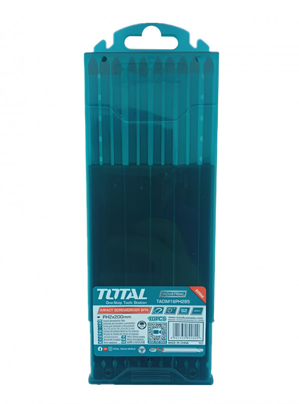 Bộ 10 mũi bắt vít PH2 x200mm TOTAL TACIM16PH285