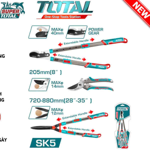 Bộ combo 3 kéo làm vườn TOTAL THT1593301