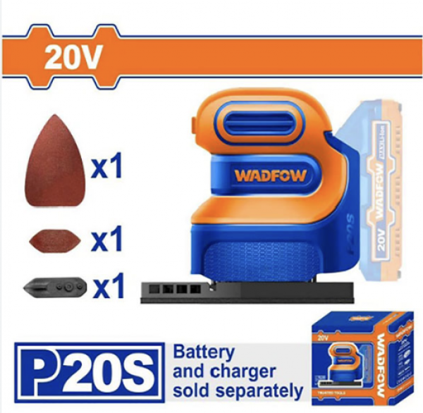 Máy chà nhám cọ/tam giác dùng pin 20V WADFOW WRAP5020 (không kèm pin  sạc)
