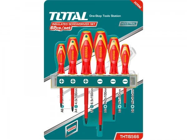 Bộ 6 tua vít cách điện TOTAL THTIS566