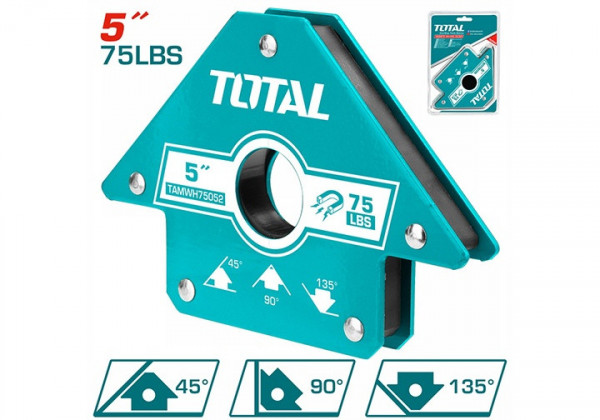 Ke góc nam châm hàn 3 góc 5 inch TOTAL TAMWH75052