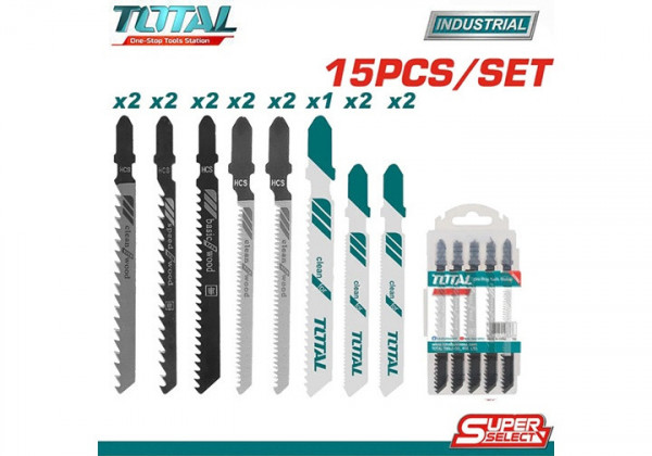 Bộ 15 lưỡi cưa lọng nhôm, gỗ và kim loại TOTAL TAC1501