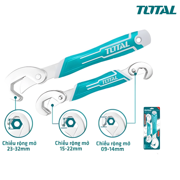 Bộ 2 mỏ lết đa năng TOTAL TBWS09328
