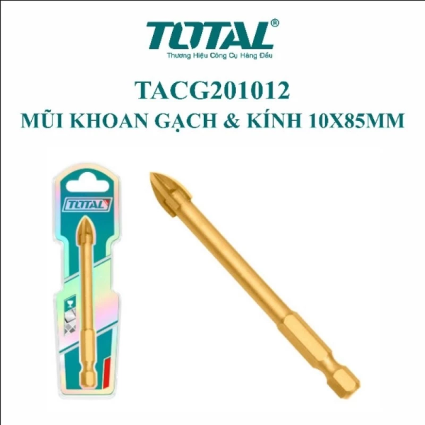 Mũi khoan gạch & kính TOTAL từ 4 x 74mm đến 12 x 87mm