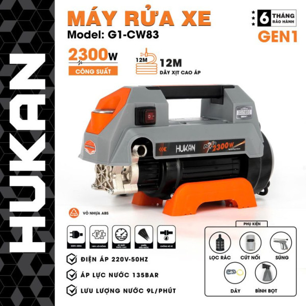 Máy rửa xe dùng điện HUKAN (GEN 1) G1-CW83