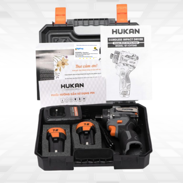 Máy chuyên vít cấp trượt HUKAN G1-CVT345 (GEN 1) - Lực siết 45Nm (2 pin 16V và sạc)