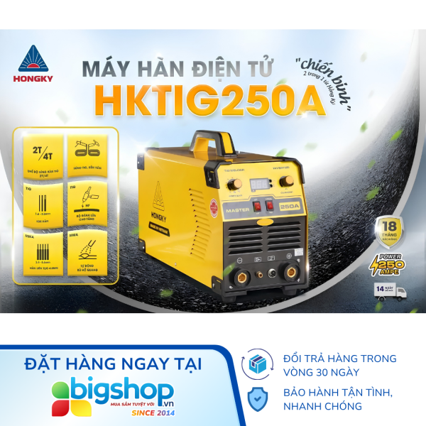 Máy hàn TIG DC que Hồng Ký Master HKTIG250A (250A/220V)