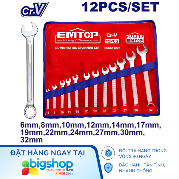 Bộ cờ lê vòng miệng 6-32mm EMTOP ECSS11202