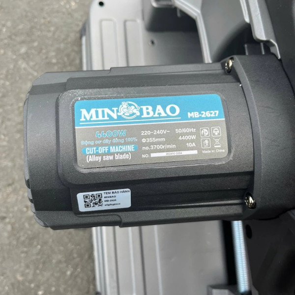 Máy cắt kim loại 4400W MINBAO MB-2627 – Lưỡi 355mm, motor dây đồng