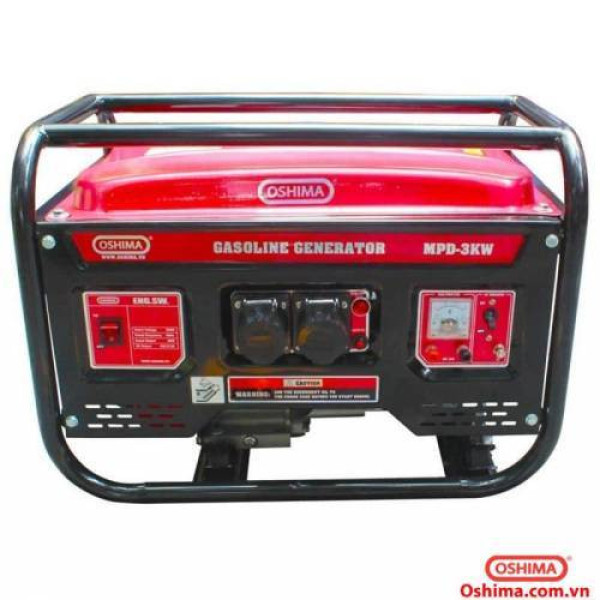 Máy phát điện Oshima MPD-3KW-D – Khởi động đề, dây đồng 100%, công suất 3KW