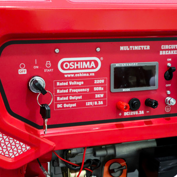 Máy phát điện Oshima MPD 3000-D– Khởi động đề, dây đồng 100%, công suất 3KW