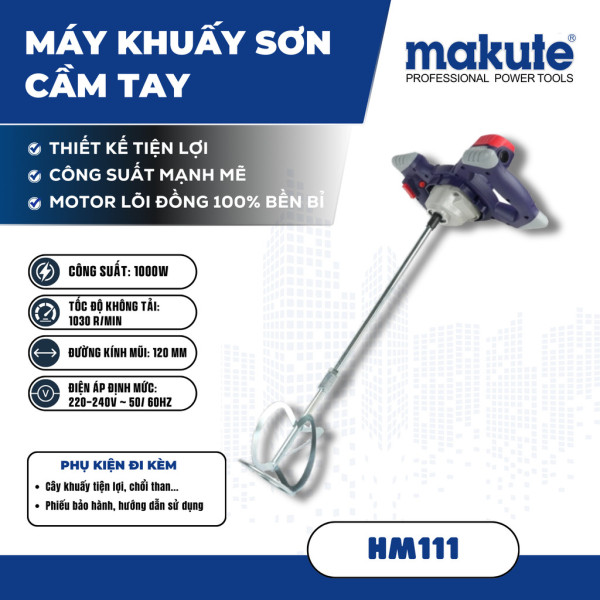 Máy khuấy sơn cầm tay 1000W Makute HM111