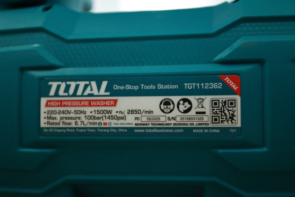 Máy Xịt Rửa 1500W 100Bar Total TGT112362