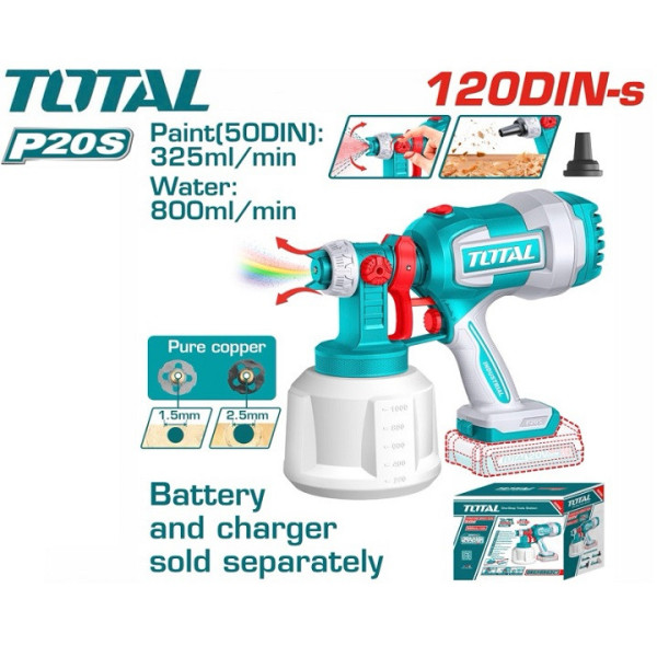 Máy Phun Sơn Dùng Pin 20V TOTAL TSGLI2004 (chưa kèm pin & sạc)