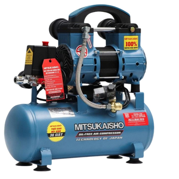 Máy nén khí không dầu 12L 1.5HP Mitsukaisho 12-1.5