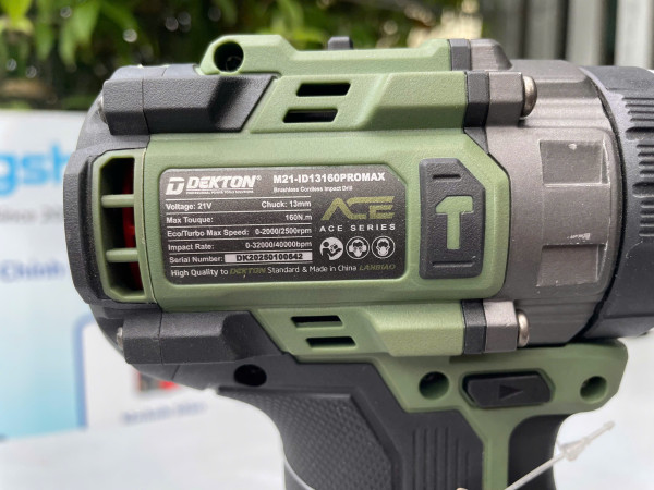 Máy khoan pin 21V Dekton M21-ID13160PROMAX, 160N – 3 chế độ, chống lật cổ tay