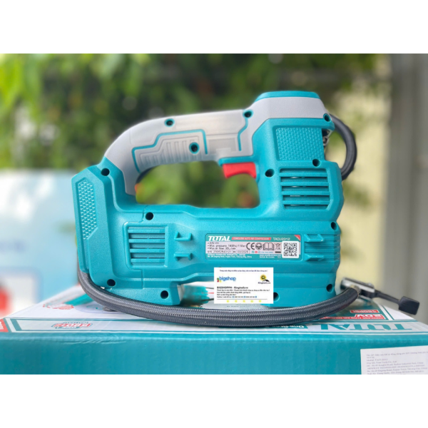 Máy bơm hơi dùng pin 20V hoặc dùng tẩu TOTAL TACLI2012 (Áp suất 160 PSI)
