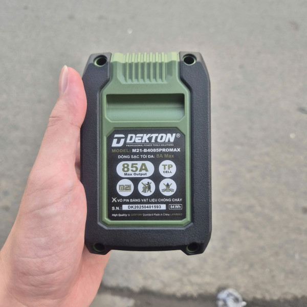 Pin 21V/4.0Ah DEKTON M21-B4085PROMAX (GEN 3 Pro Max, Dòng sạc 85A)