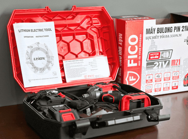 Máy siết bu lông và siết vít 21V Fico  FC-350W, 380N