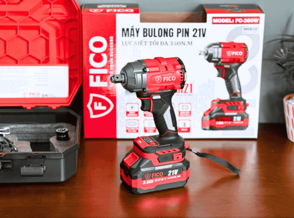 Máy siết bu lông và siết vít 21V Fico  FC-350W, 380N