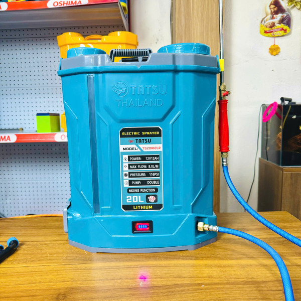 Bình xịt thuốc điện 116 PSI TATSU TS20A12LR