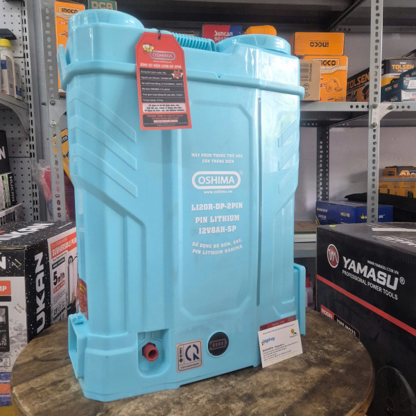 Máy phun thuốc trừ sâu, côn trùng điện dùng pin lithium OSHIMA Li20R-DP (2 PIN)