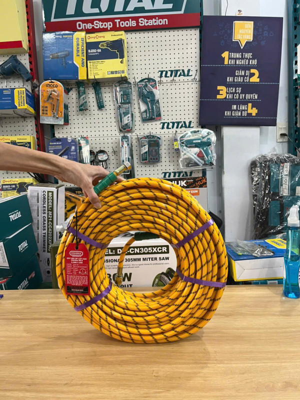 Ống nhựa PVC Oshima No.8 - 6.5mm x 50m, vàng