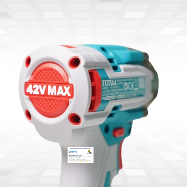 Máy siết bulong dùng pin 42V TOTAL TIWLI42461 - Lực siết 460Nm (1 pin 42V/2.0Ah và sạc)