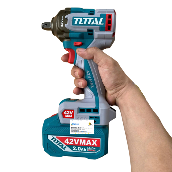 Máy siết bulong dùng pin 42V TOTAL TIWLI42461 - Lực siết 460Nm (1 pin 42V/2.0Ah và sạc)