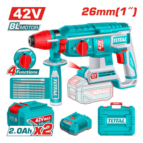 Máy khoan bê tông dùng pin 42V TOTAL TRHLI422682