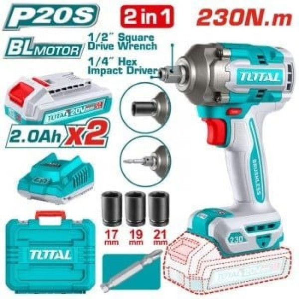 Máy siết bu lông dùng pin Total TIWLI20236