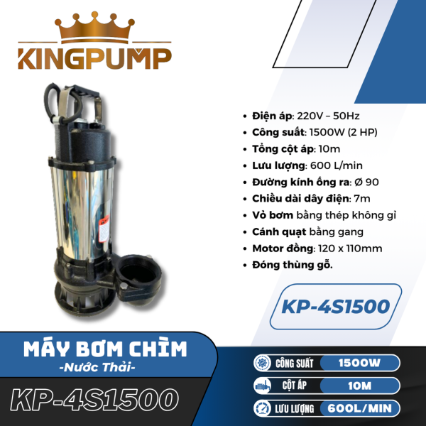 Máy Bơm Chìm Nước Thải KING PUMP KP-4S1500